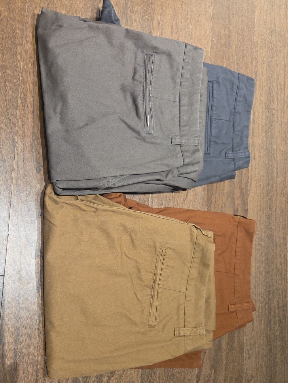4 Men's Bonobos Chino Pants in Brown, Gray, Khaki, Burnt Orange Size 35x36 Slim